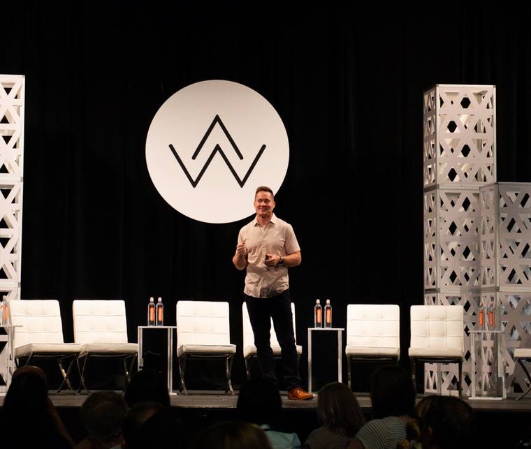 Jacob delivering a keynote